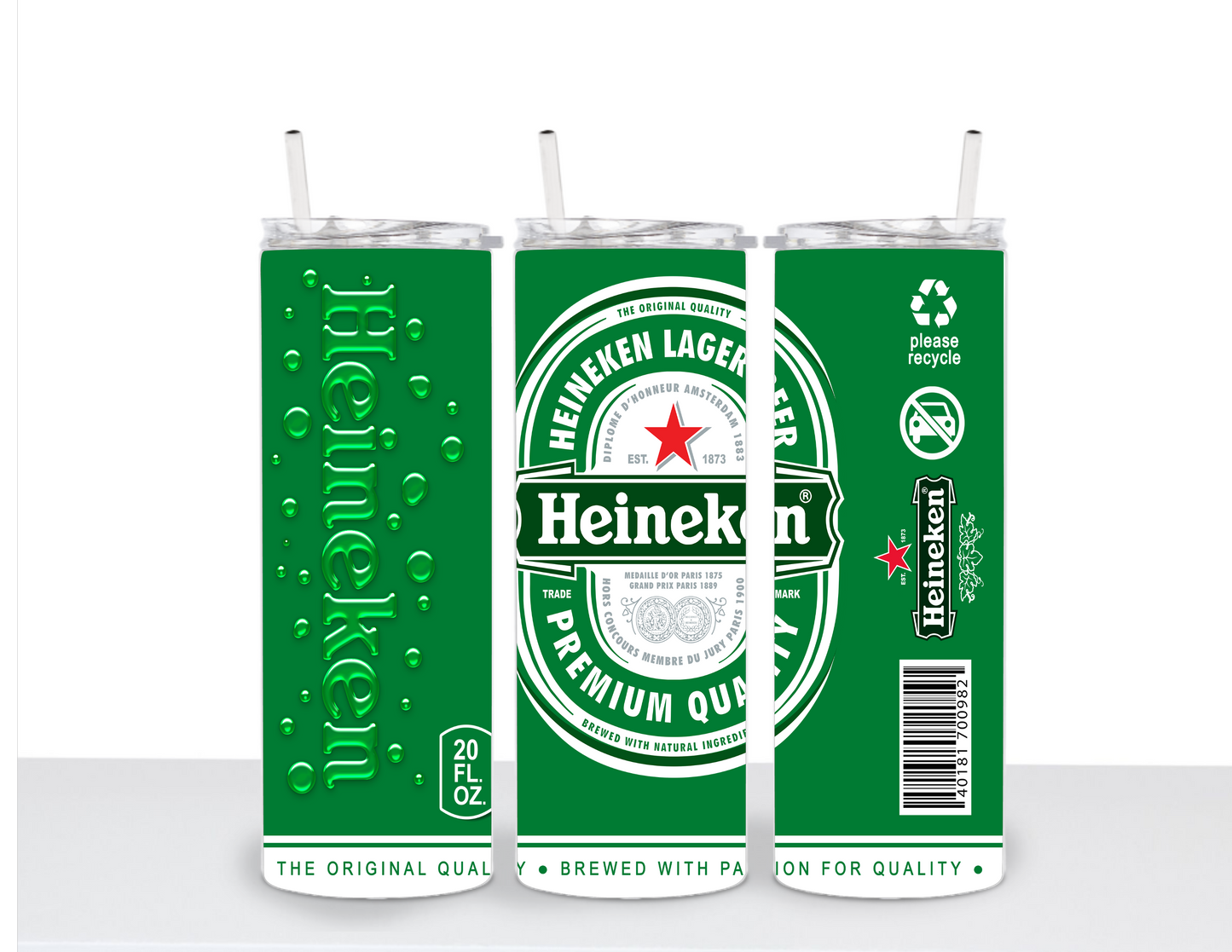 20oz Heineken Inspired Tumbler