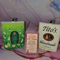 8oz Apple Crown Inspired Flask & Titos Inspired Flask