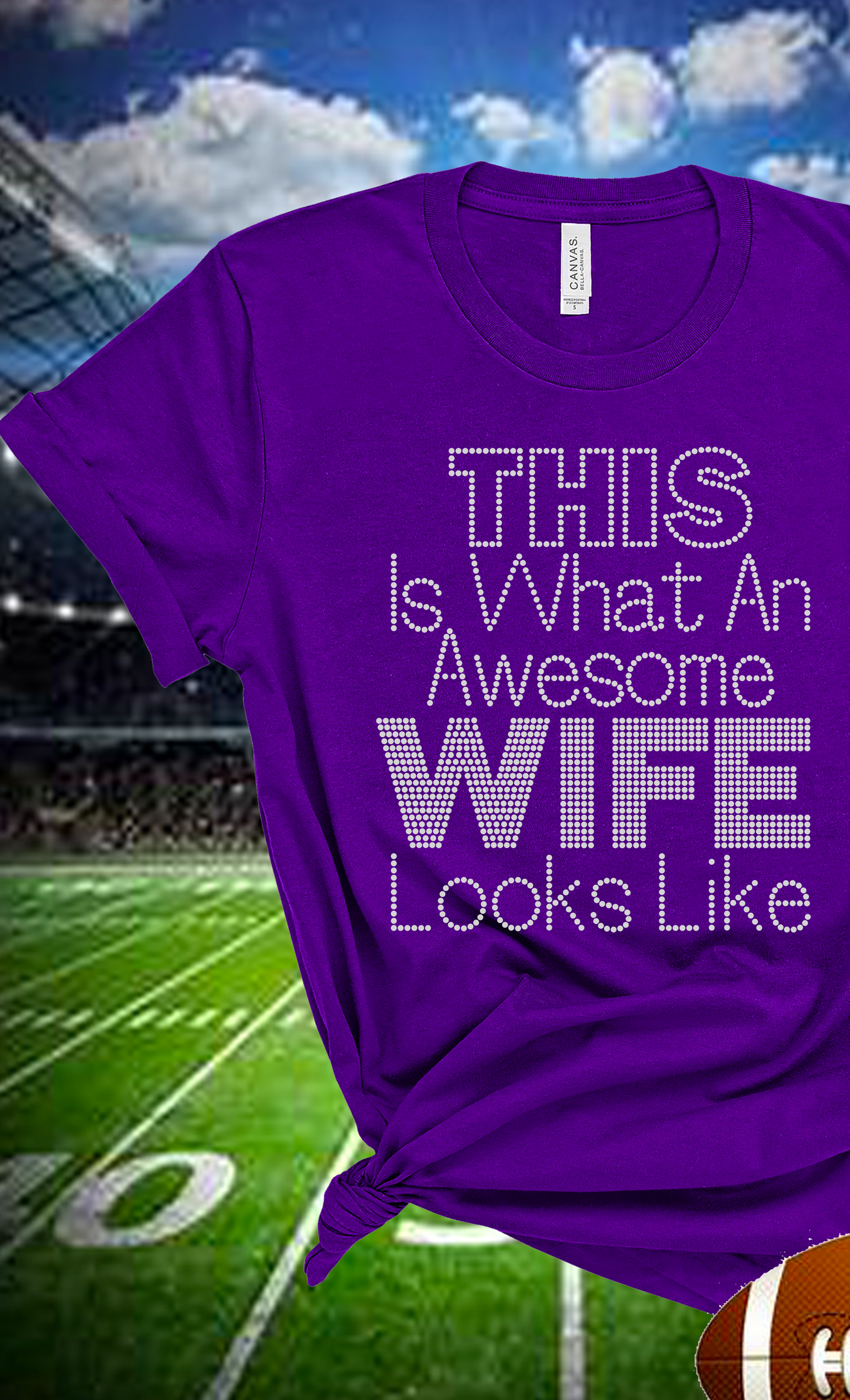 Awesome Wife Rhinestone Tee