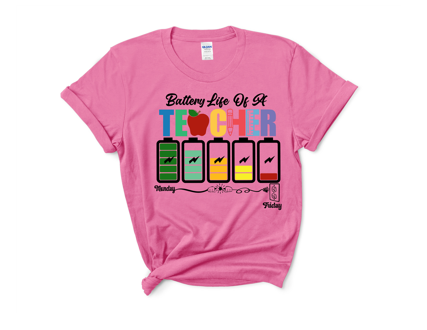 Battery Life of A Teacher Tee