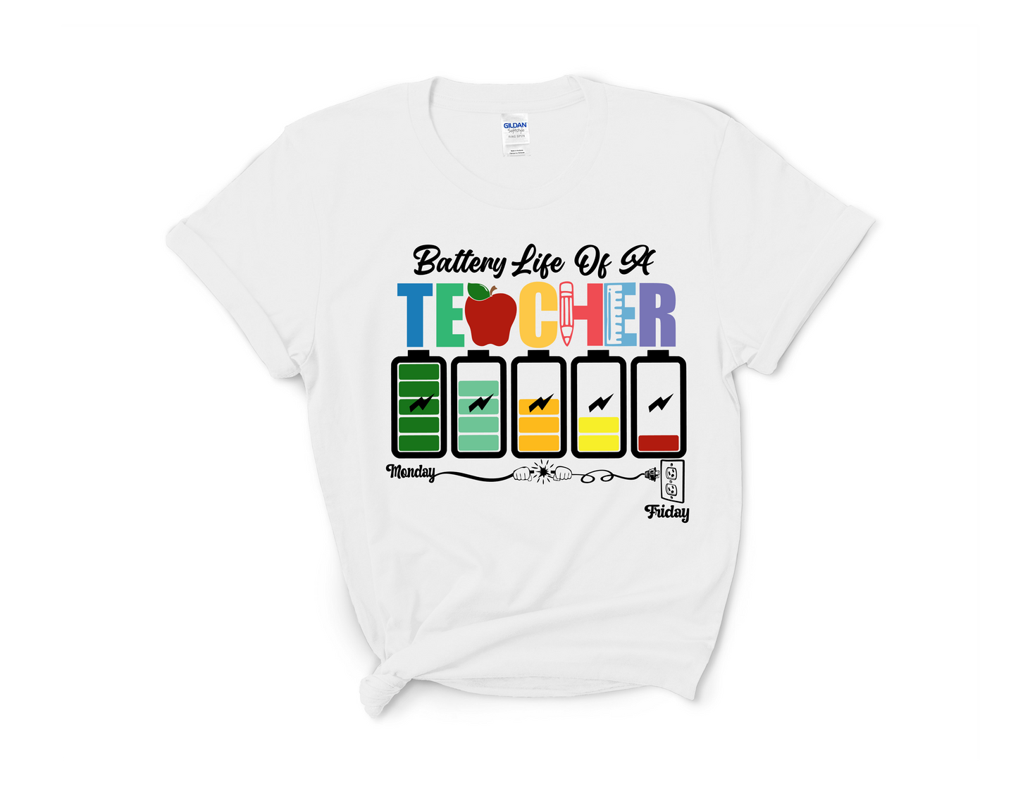 Battery Life of A Teacher Tee