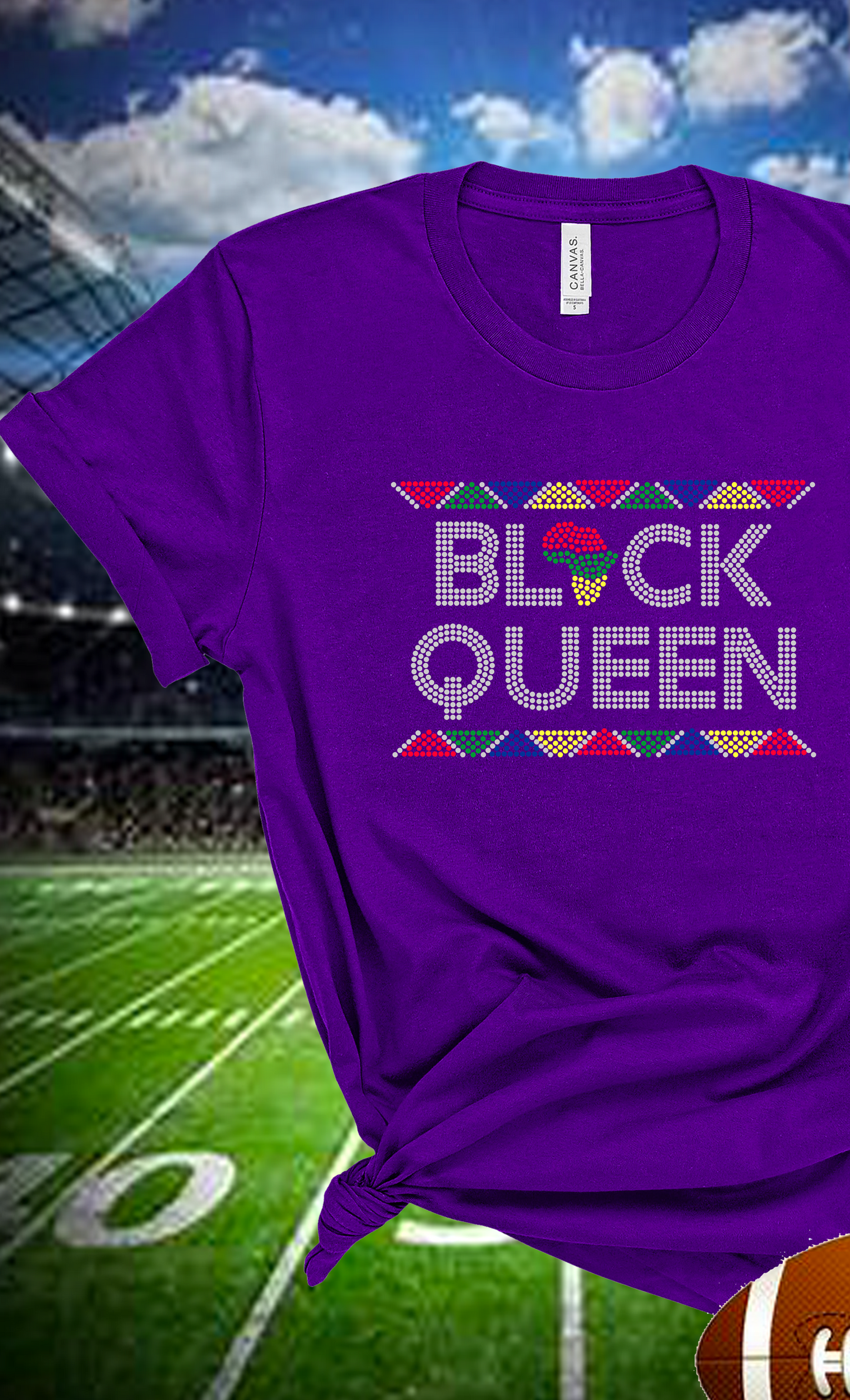 Black Queen Rhinestone Tee