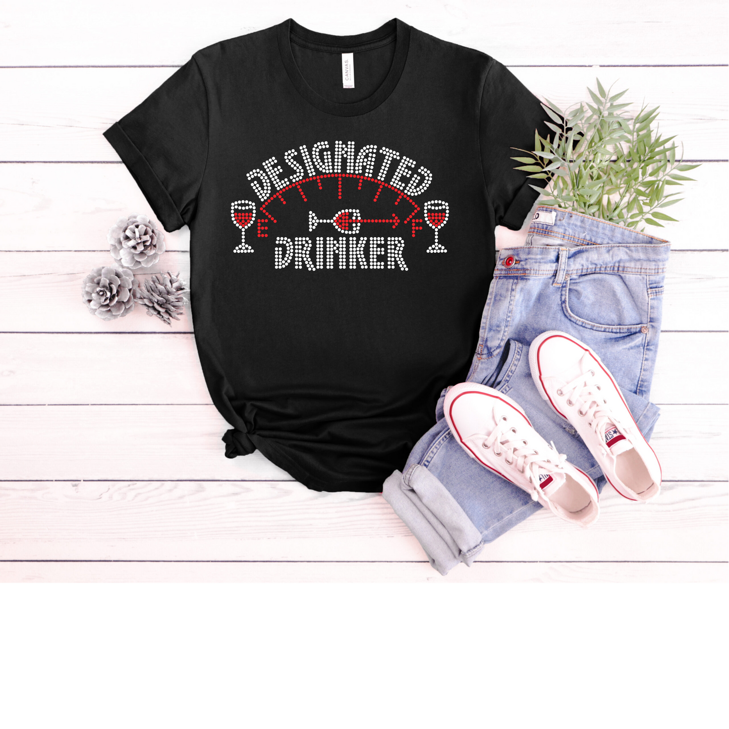 Designated Drinker Rhinestone Tee