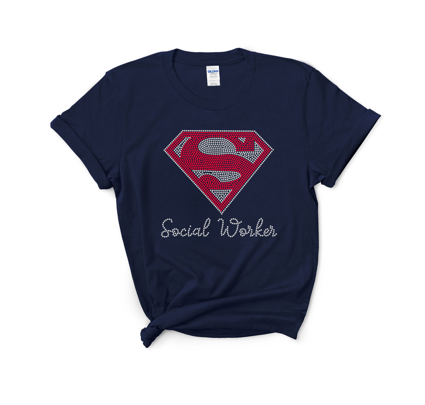 Super Social Worker Rhinestone Tee