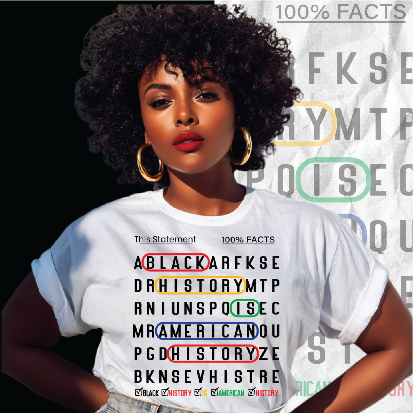 Black History Word Search Tee