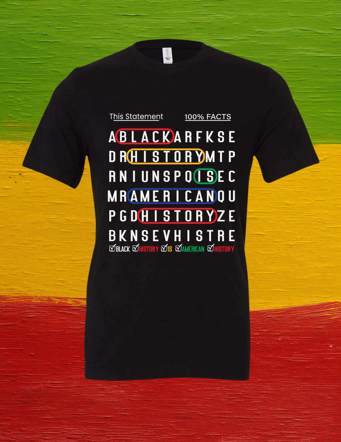 Black History Word Search Tee