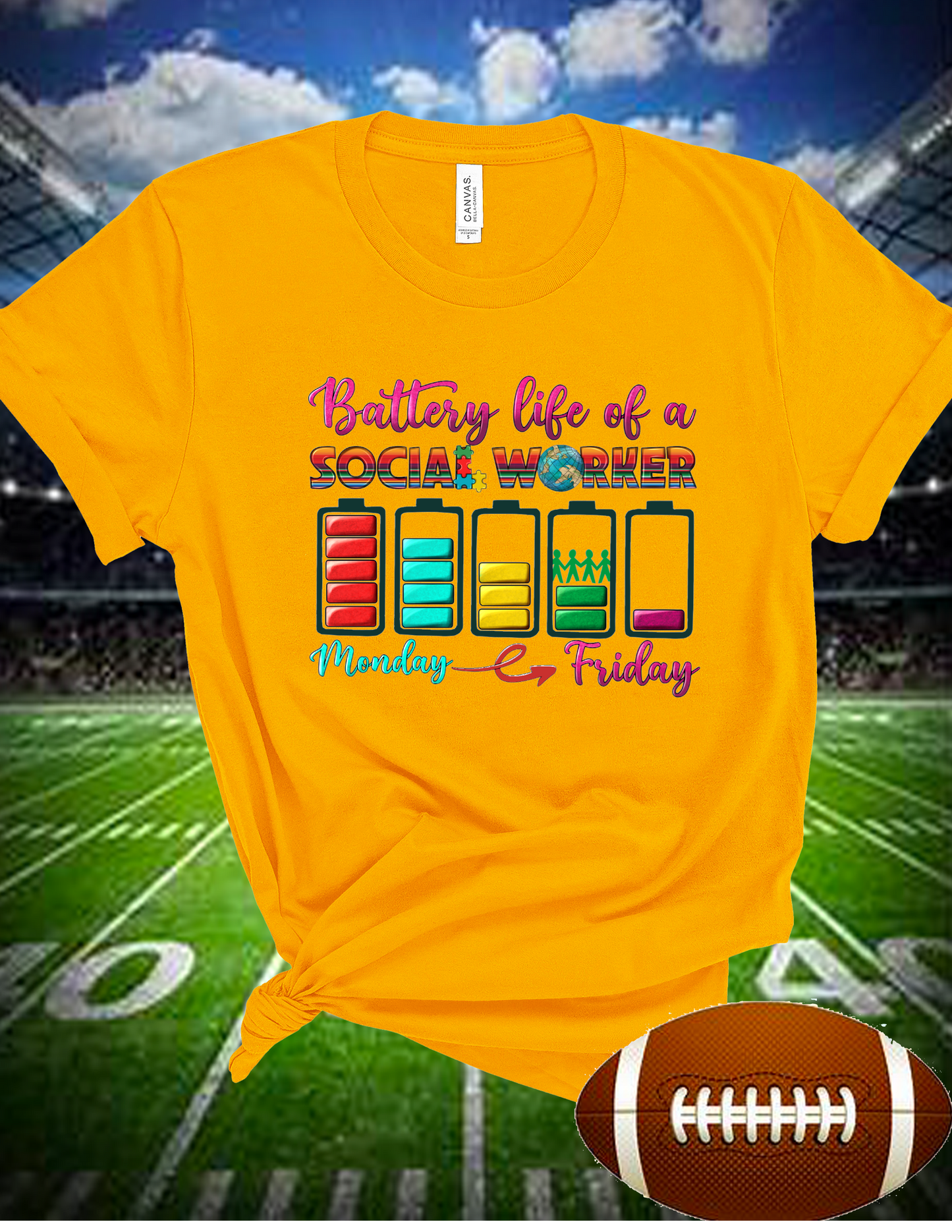 Battery Life Of A Social Worker Tee