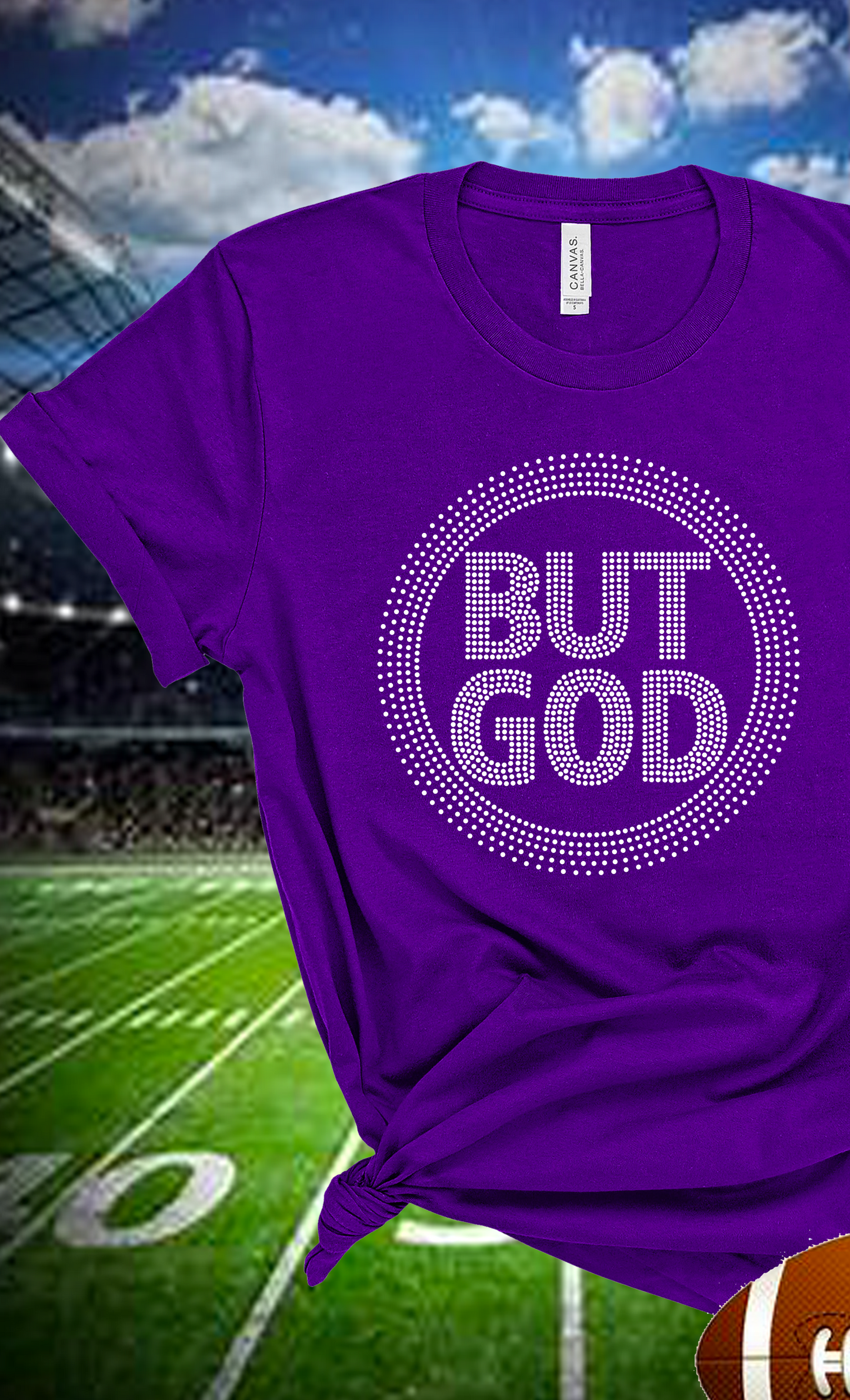 But God Rhinestone Tee
