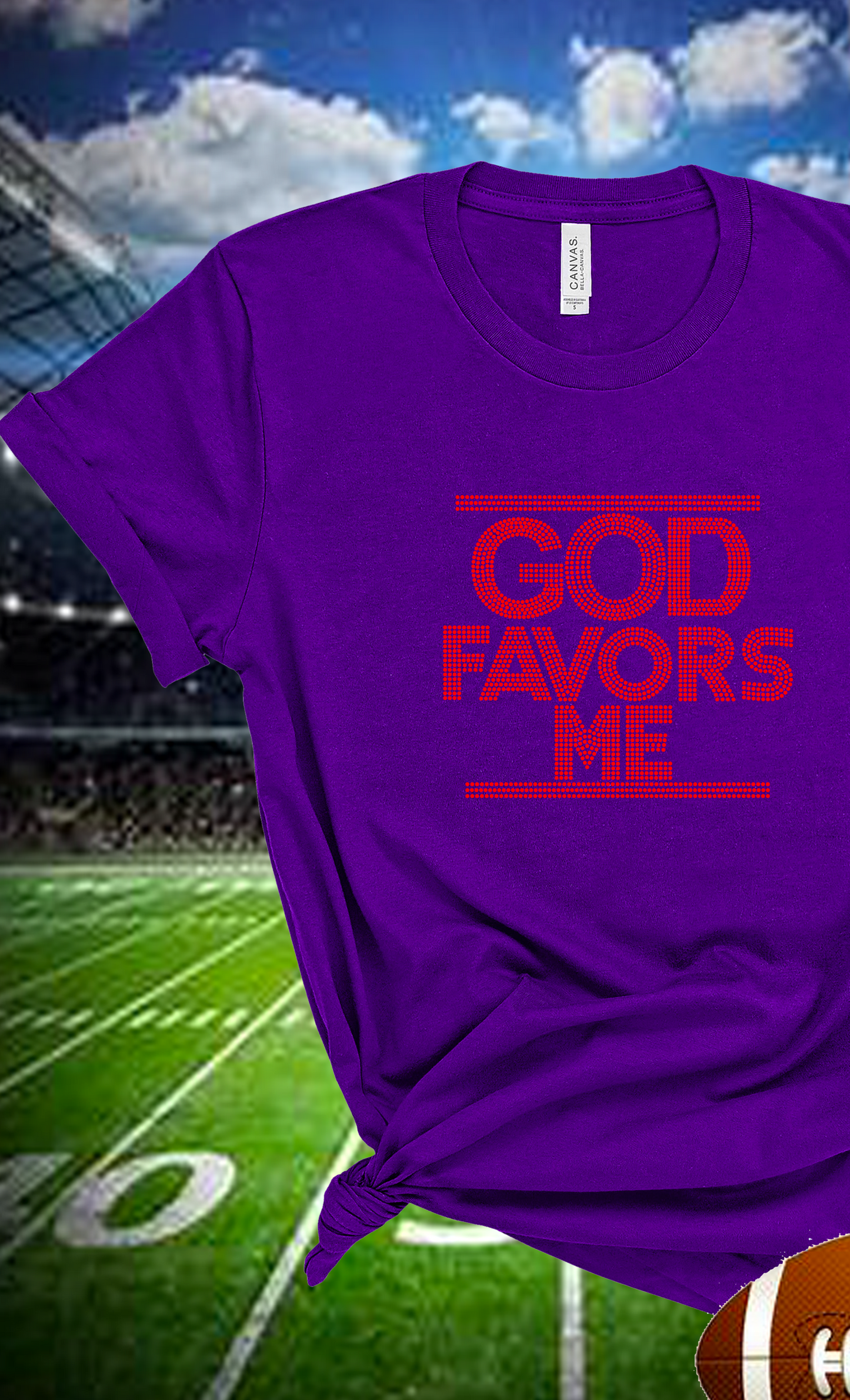 God Favors Me Rhinestone Tee