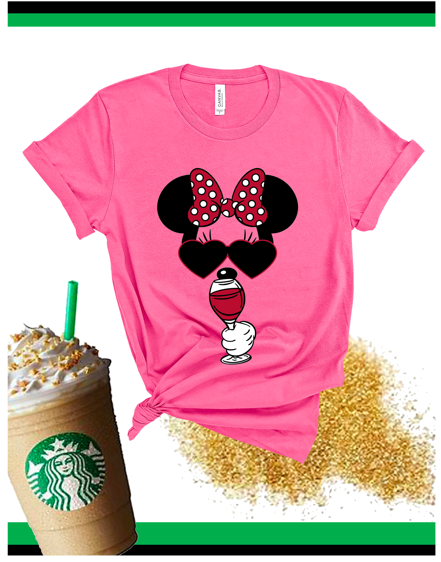 MINNIE DRINKING WINE TEE